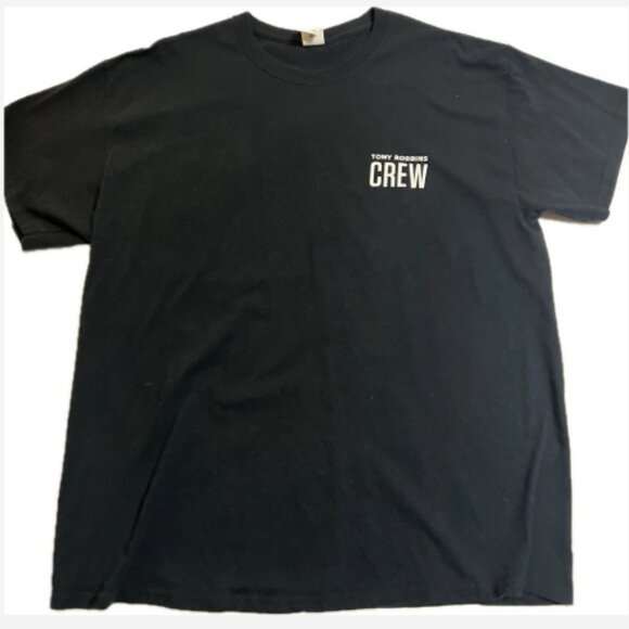 Tony Robbins T-Shirt Crew Men's Size Large We Ignite Inspire Liberate Black SS - Picture 1 of 3